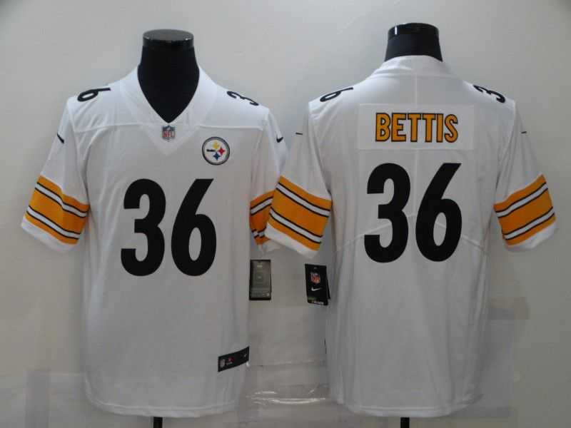 Men Pittsburgh Steelers 36 Bettis White Nike Limited Vapor Untouchable NFL Jerseys